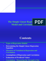 The Simple Linear Regression Model and Correlation