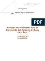 Factores Determinantes Incrementar Consumo Papa