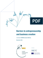 Barriers Entrepreneurship and Business Creation