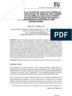 Diagnostico de La Calidad Del Agua Del Star El Tarullal Usando Macro in Vertebra Dos y Algas Como Bioindicadores