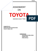 Consumer Buying Motives of Toyota