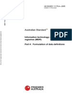 As ISO IEC 11179.4-2005 Information Technology - Metadata Registries (MDR) Formulation of Data Definitions