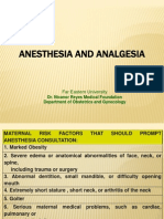 Anesthesia and Analgesia: Far Eastern University