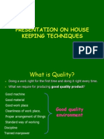 Presentation On House Keeping Techniques