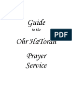 Guide To Ohrhatorah Prayer Service