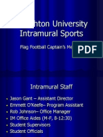 Creighton University Intramural Sports: Flag Football Captain's Meeting