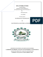 Multivibrattors: Bachelor of Technology IN Electronics & Electrical Engineering