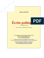 Marcel Mauss - Ecrits Politiques (I)