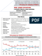 Encuesta Datum Nacional - Setiembre 2012