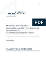 Modelo de Atención para El Maltrato Infantil - Recomendaciones Sector Justicia