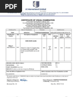 International Limited: Certificate of Visual Examination