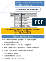 CG Issues in MNC Final