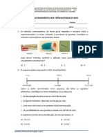 Avaliação Diagnostica de Ciências para 8 Ano