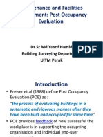 Post Occupancy Evaluation (POE)