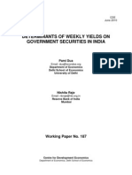 Determinants of Weekly Yields On Government Securities in India