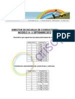 Corrector Examen MODELO A - Director de Escuelas Particulares de Conductores