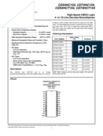 CD54HC154, CD74HC154, CD54HCT154, CD74HCT154: High-Speed CMOS Logic 4-To 16-Line Decoder/Demultiplexer