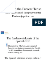 The Present Tense of Regular - Ar Verbs