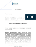 Comunicado Pcmso Ppra