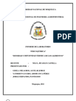 Informe de Difusividad y Conductividad Termica de La Chirimoya