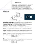 Tolerancing Notes On 18.9