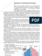 Cap 28 - Os Fluxos Migratórios e A Estrutura Da População I