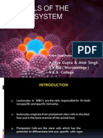 The Cells of The Immune System: Aditya Gupta & Alok Singh S.Y.Bsc (Microbiology) V.E.S. College