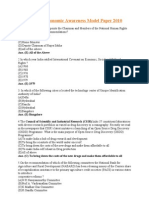 Socio Economic Awareness Model Paper 2010