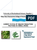 Organic Farming of Herbal Spices By-Shivanand M.R