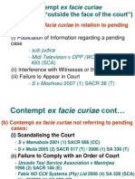 Contempt Ex Facie Curiae ( Committed "Outside The Face of The Court")