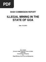 The Shah Commission Report On Illegal Mining in Goa 2012