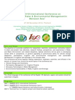 PAWEES 2012international Conference On "Challenges of Water & Environmental Managementin Monsoon Asia"