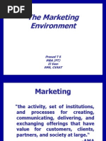 The Marketing Environment: Prasad T S Mba (PT) II Sem SMS, Cusat