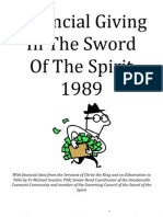 Financial Giving in The Sword of The Spirit 1989