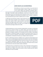 Autonomía Moral y Sus Características