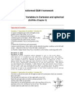 Homework Separation of Variables