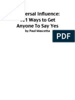 Universal Influence 101 Ways To Get Anyone To Say Yes