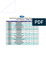 Final Exam Schedule MBA 081