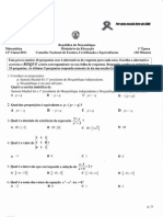 Exame Nacional Moçambique 12 Classe Matemática 1 Época 2011