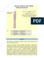 Descrição Geral Dos Tipos Psicológicos