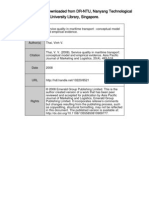 Service Quality in Maritime Transport Conceptual Model and Empirical Evidence