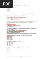 SCHS Nursing Specialist Exam Model 4