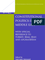 Constitutional Politics in The Middle East With Special Reference To Turkey Iraq Iran and Afghanistan Onati International Series in Law Amp Soci