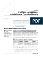 EAS6800 and VAM6800 Installation and Operation Manuals: Analog Audio Output Level Offset