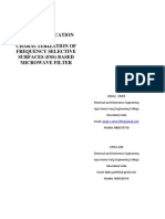 Design, Fabrication AND Characterization of Frequency Selective Surfaces (FSS) Based Microwave Filter