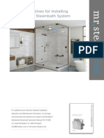 Guidelines For Installing A MR - Steam Steambath System