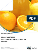 Procedures For Analysis of Citrus Products