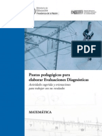 Pautas Pedagógicas para Elaborar Evaluación Diagnóstica - Matemática