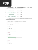 Una Inecuación Es Una Desigualdad Algebraica en La Que Sus Dos Miembros Aparecen Ligados Por Uno de Estos Signos