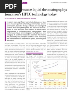 Ultra Performance Liquid Chromatography Tomorrow's HPLC Technology Today